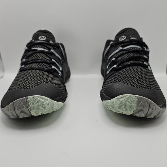 Merrel Barefoot Trail Glove 6 Vibram Black Blue Womens 9.5 Shoes J135384 - Picture 3 of 11